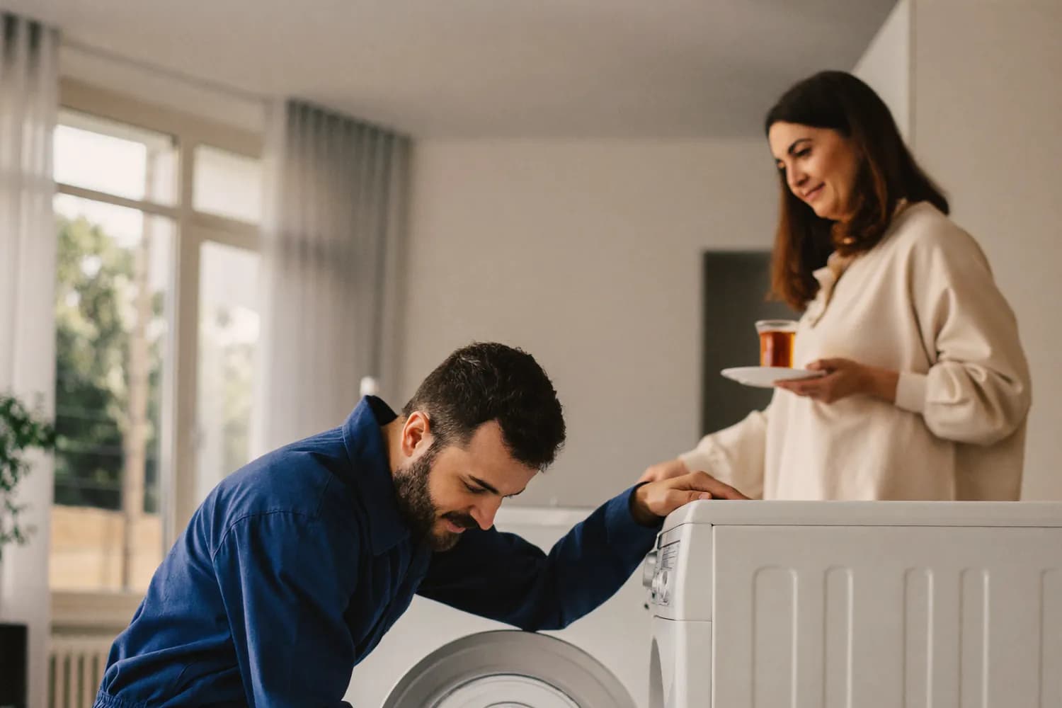 Aydın'da Whirlpool çamaşır makinesi tamiri yapan yetkili teknik servis teknisyeni